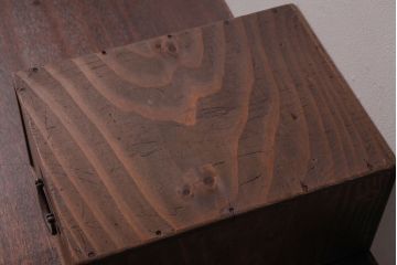 アンティーク家具　和製アンティーク　ヒノキ材　味わいのあるノスタルジックな小引き出し(小物収納、卓上収納)