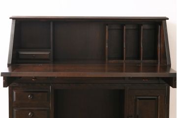 中古　北海道民芸家具　絶版品!シックなライティングビューロー(デスク、机)&チェア(イス)セット