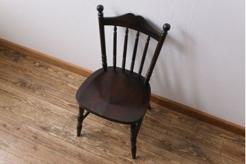 中古　北海道民芸家具　絶版品!シックなライティングビューロー(デスク、机)&チェア(イス)セット