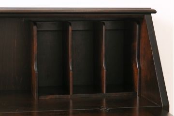 中古　北海道民芸家具　絶版品!シックなライティングビューロー(デスク、机)&チェア(イス)セット