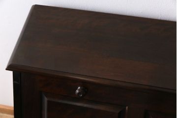 中古　北海道民芸家具　絶版品!シックなライティングビューロー(デスク、机)&チェア(イス)セット
