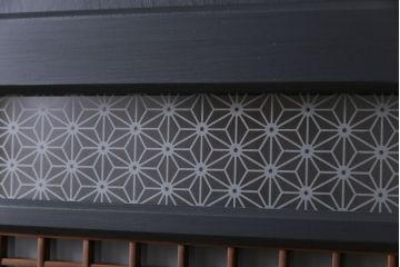 ペイント建具　ラフジュ工房オリジナルガラス　色ガラス入り　モダンな雰囲気がお洒落な板戸2枚セット(建具、引き戸、ガラス戸)