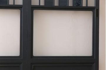 ペイント　星ガラス シックなペイントと色ガラスが魅力的なガラス戸(引き戸、仕切り戸、建具)4枚組