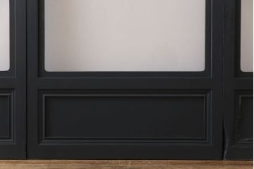 ペイント　星ガラス シックなペイントと色ガラスが魅力的なガラス戸(引き戸、仕切り戸、建具)4枚組