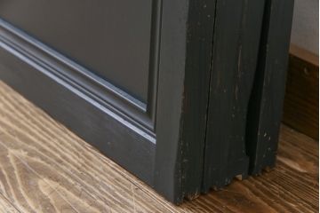 ペイント　星ガラス シックなペイントと色ガラスが魅力的なガラス戸(引き戸、仕切り戸、建具)4枚組