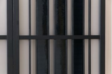 ペイント　星ガラス シックなペイントと色ガラスが魅力的なガラス戸(引き戸、仕切り戸、建具)4枚組
