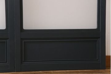 ペイント　星ガラス シックなペイントと色ガラスが魅力的なガラス戸(引き戸、仕切り戸、建具)4枚組
