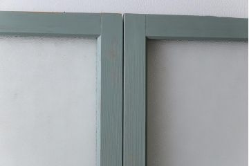 ペイント建具　淡い色合いと2種のガラスがおしゃれなガラス戸4枚セット(引き戸、建具)