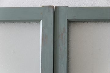 ペイント建具　淡い色合いと2種のガラスがおしゃれなガラス戸4枚セット(引き戸、建具)