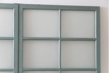 ペイント建具　淡い色合いと2種のガラスがおしゃれなガラス戸4枚セット(引き戸、建具)