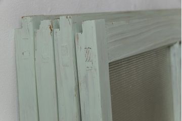 ペイント　色ガラス　爽やかな色合わせが目を惹くガラス窓(サッシ、引き戸、仕切り戸、建具)4枚組