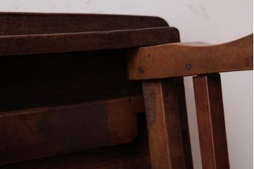 アンティーク雑貨　昭和レトロ　栓材　素朴さと味のある風合いが魅力の豆ちゃぶ台(ローテーブル、花台)