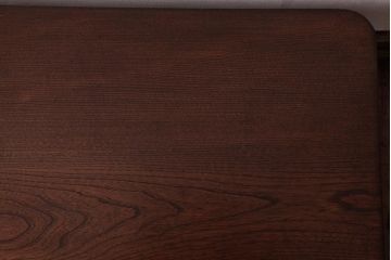 レトロ家具　栓材一枚板　濃い色味の脚がレトロな小振りの角ちゃぶ台(座卓、ローテーブル)