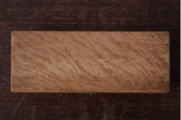 アンティーク雑貨　昭和レトロ　ナラ材　素朴な風合いのシンプルな蓋付き小物入れ(収納箱、筆入れ)