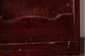 アンティーク雑貨　和製アンティーク　スライド式扉の縦型小物入れ(収納箱、木箱)