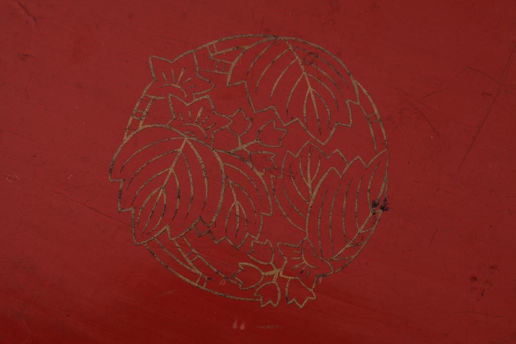 アンティーク雑貨　古民具・骨董　外箱ケヤキ材　和モダンな雰囲気漂う小物収納にぴったりな野弁当箱(遊山箱)