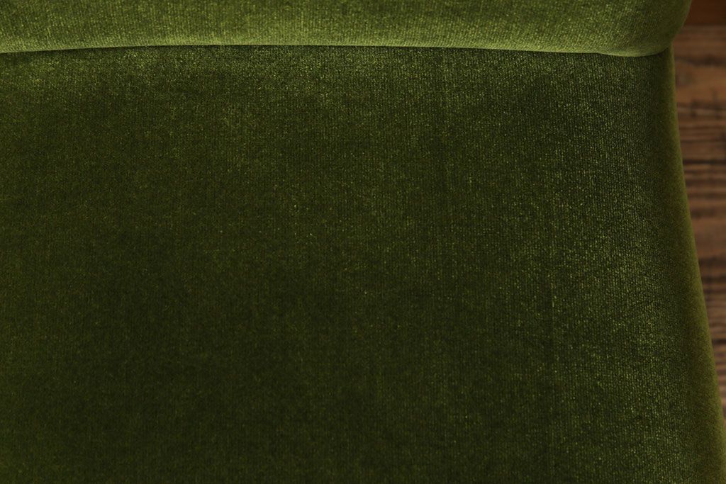 レトロ家具　昭和レトロ　厚みのある座面が可愛らしい1Pソファ(1人掛け、アームレスソファ、チェア、椅子)(1)