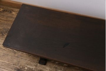 アンティーク家具　古民具・骨董　朴の木　味わい深い木の質感が魅力の裁ち板(作業台、ローテーブル)