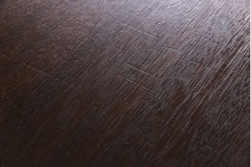 レトロ家具　昭和レトロ　古材一枚板　古い木の質感が味わい深い鉄脚テーブル(コンソールテーブル、作業台)