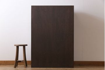 アンティーク家具　リメイク品　明治期　古い松材を利用したパタパタ扉の収納棚(戸棚、下駄箱、キャビネット)