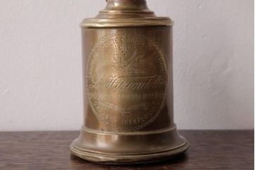 アンティーク雑貨　フランスアンティーク　真鍮　L'Hirondelle(リロンデル)製　ピジョンランプ型のテーブルランプ(デスクランプ、卓上照明)