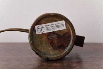 フランスアンティーク　ピジョンランプ　くすんだ真鍮が魅力的なスタンドライト(ナイトランプ、卓上照明)