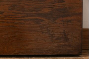 レトロ家具　昭和レトロ　素朴な木の風合いが残るタモ材一枚板の古材(材料)