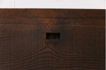 レトロ家具　昭和レトロ　素朴な木の風合いが残るタモ材一枚板の古材(材料)