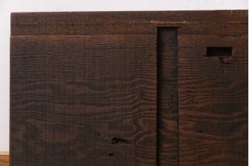 レトロ家具　昭和レトロ　素朴な木の風合いが残るタモ材一枚板の古材(材料)