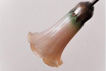 アンティーク雑貨　マツヤマ工芸　ブロンズ　上品な雰囲気のリリーランプ(スタンドライト、テーブルランプ、卓上照明)