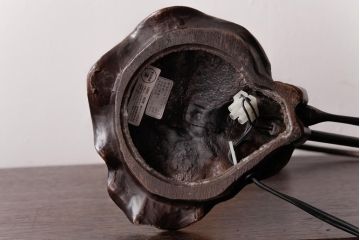 アンティーク雑貨　マツヤマ工芸　ブロンズ　上品な雰囲気のリリーランプ(スタンドライト、テーブルランプ、卓上照明)