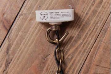 フランス製　高級感あふれる小振りなガラスドロップシャンデリア(1灯、天井照明、吊り下げ照明)
