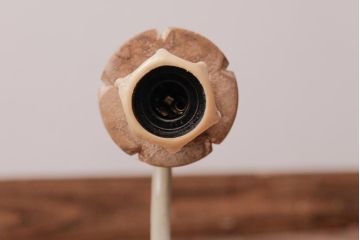 フランスアンティーク　木彫りの装飾が目を引くウォールブラケット(壁掛け照明)