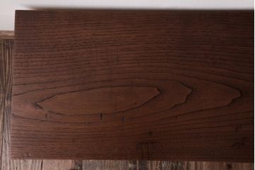 レトロ家具　古材リメイク　栗材一枚板　レトロな味わいが魅力のローボード(オープンラック、ベンチ、飾り棚)