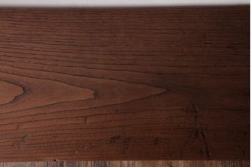 レトロ家具　古材リメイク　栗材一枚板　レトロな味わいが魅力のローボード(オープンラック、ベンチ、飾り棚)