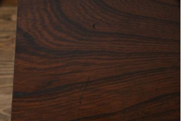 古材リメイク　ケヤキ材一枚板　ダイナミックな杢目を堪能できる鉄脚テーブル(作業台、カフェテーブル)