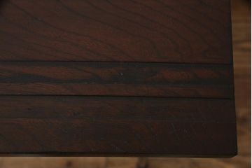古材リメイク　ケヤキ材一枚板　ダイナミックな杢目を堪能できる鉄脚テーブル(作業台、カフェテーブル)
