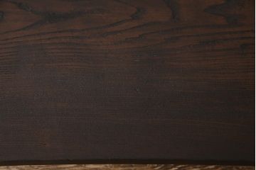 リメイク家具　栗材一枚板　古材の持つ味わいが魅力の鉄脚テーブル(カフェテーブル、作業台)