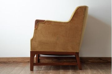 レトロ家具　北欧ビンテージ　デンマーク製　ローズウッド　レトロな雰囲気漂う品のある1人掛けソファ(アームソファ、チェア)(1)