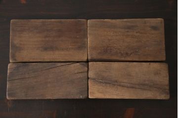 アンティーク雑貨　昭和レトロ　和菓子屋さんで使われていた木製の古い菓子型(魚)2点セット