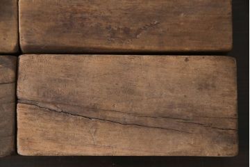 アンティーク雑貨　昭和レトロ　和菓子屋さんで使われていた木製の古い菓子型(魚)2点セット