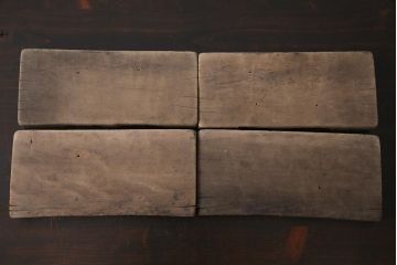 アンティーク雑貨　昭和初期(戦前)　猫・キツネ・ニワトリ　動物モチーフのアンティーク木製菓子型(木型)2種セット