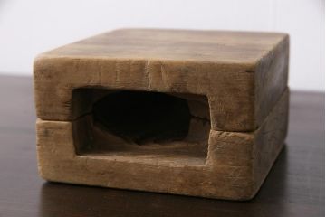 アンティーク雑貨　昭和レトロ　和菓子屋さんで使われていた木製の古い菓子型(鯱/しゃちほこ、「阿/あ」)