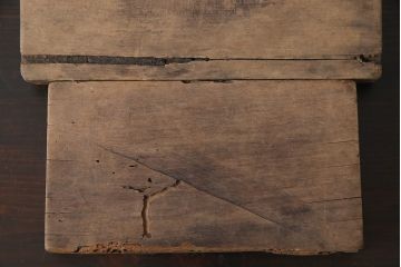 アンティーク雑貨　古民具　昭和初期(戦前)　力士・行司・呼出・軍配　味のある木製の菓子型3点セット