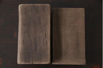 アンティーク雑貨　古民具　昭和初期(戦前)　鶏・諌鼓鶏(かんこどり)　味のある木製の菓子型2点セット