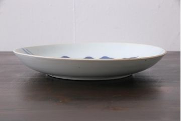 古民具・骨董　幕末期　山水図　アンティーク大皿(和食器)