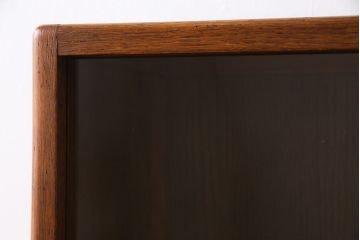 ビンテージ家具　イギリスヴィンテージ　ローズウッド・オーク材　激レア!ユニークなデザインが目を引く本棚(本箱、収納棚、飾り棚)