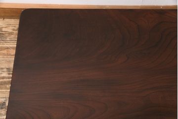 アンティーク雑貨　和製アンティーク　総ケヤキ材　漆塗りが美しい品の良い文机(座卓、ローテーブル)