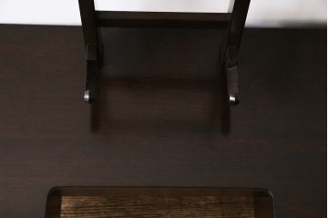中古　松本民芸家具　丸型一面鏡のドレッサー(鏡台、ミラー)(定価約34万円)