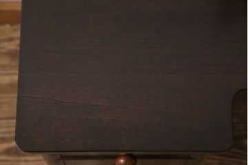 中古　松本民芸家具　丸型一面鏡のドレッサー(鏡台、ミラー)(定価約34万円)